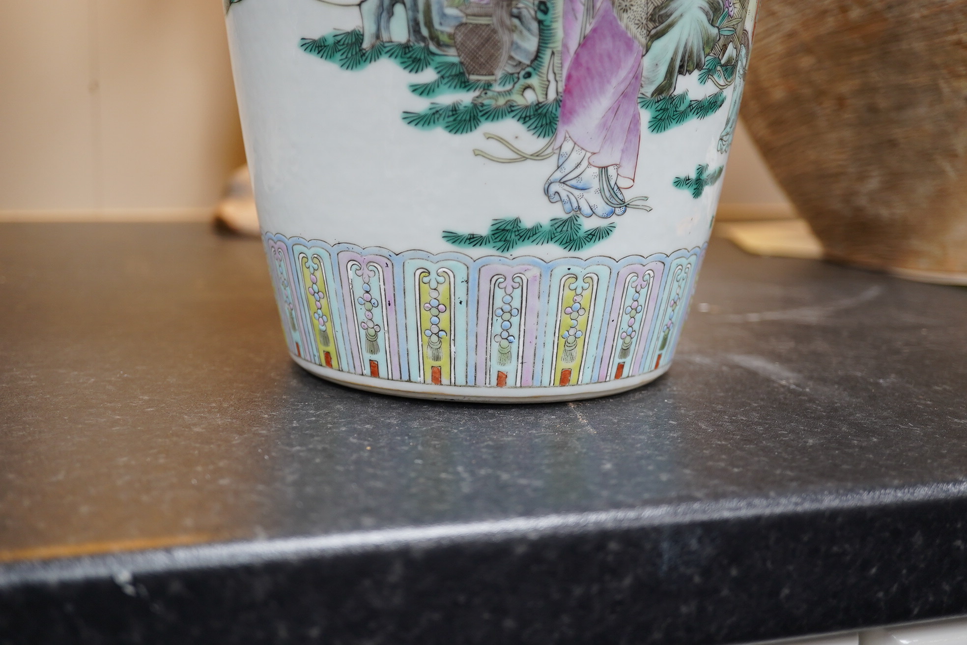 A good Chinese famille rose ‘Four Beauties’ baluster vase, late 19th century